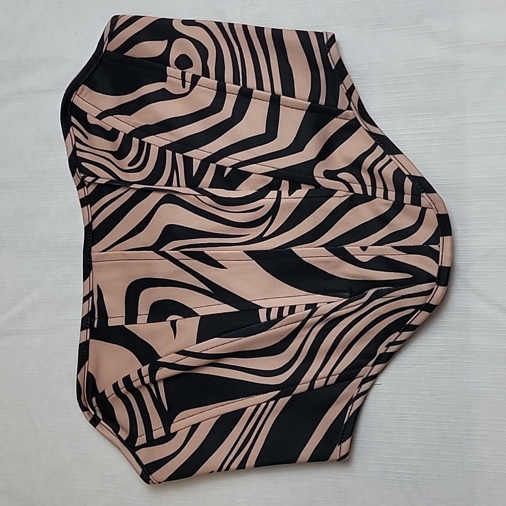 S animal print soft corset top